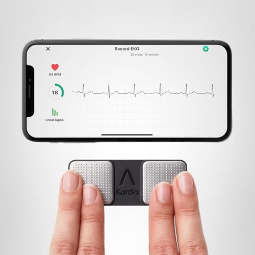 KardiaMobile 1-Lead Personal EKG Monitor – Record EKGs at Home – Detects AFib and Irregular Arrhythmias – Instant Results in 30 Seconds – Easy to Use – Works with Most Smartphones