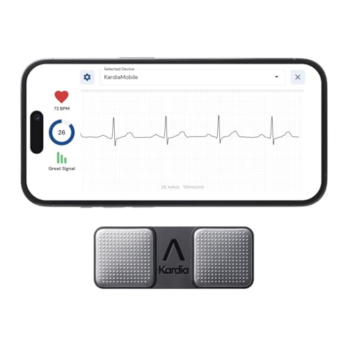 KardiaMobile 1-Lead Personal EKG Monitor – Record EKGs at Home – Detects AFib and Irregular Arrhythmias – Instant Results in 30 Seconds – Easy to Use – Works with Most Smartphones