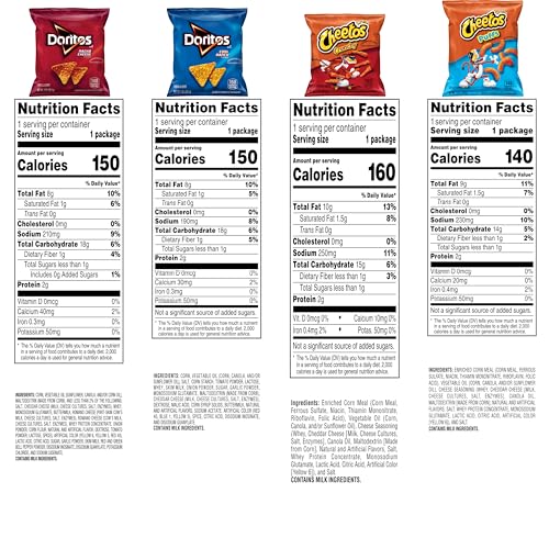 Frito-Lay Doritos & Cheetos Mix Variety Pack, Single Serve Snack Bags (Pack of 21)