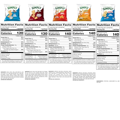 Simply Snacks Variety Pack, 0.875 Oz, 36 Count, Packaging May Vary