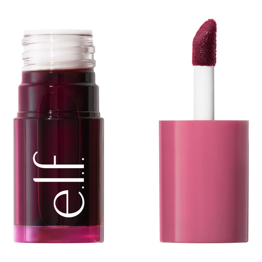 e.l.f. Sheer For It Blush Tint, Multi-Use, Long-Lasting Lip & Cheek Makeup, Creates A Natural Flush Finish, Vegan & Cruelty-Free, Plums Up