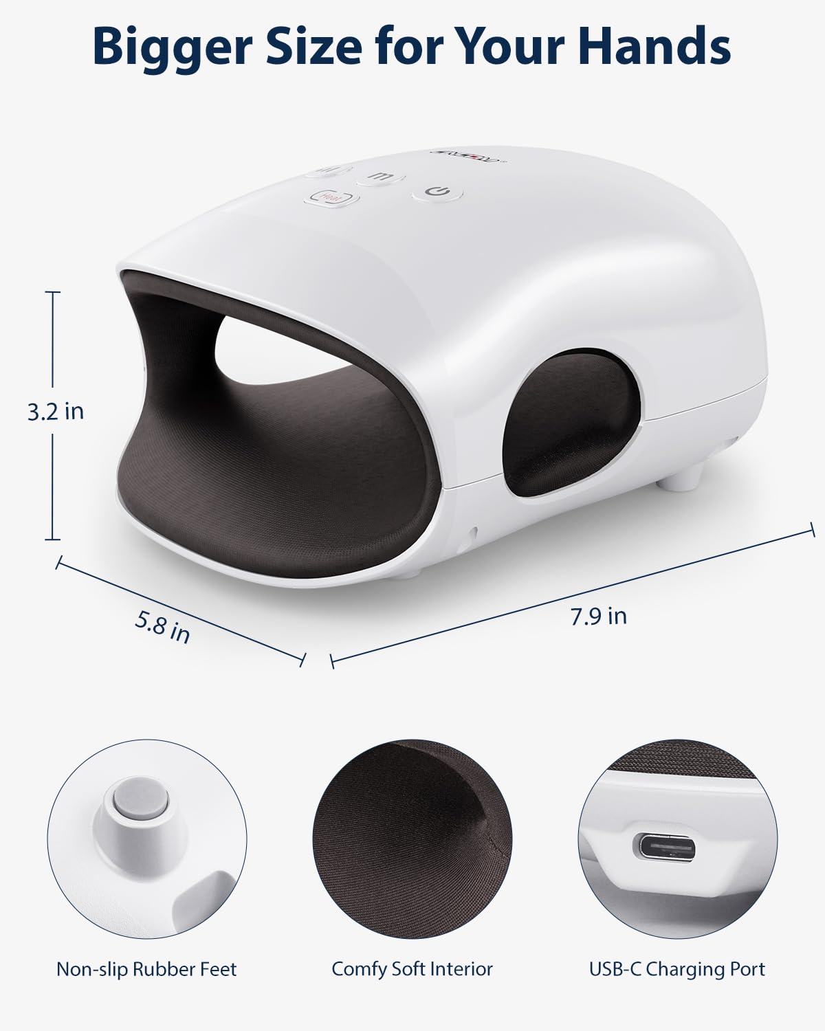 CINCOM Hand Massager - Cordless Hand Massager with Heat and Compression for Arthritis and Carpal Tunnel