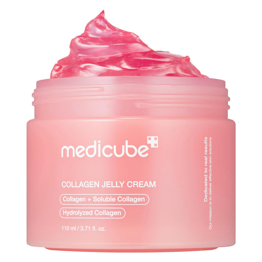 medicube Jelly Cream with Collagen, Niacinamide | Freeze-Dried Hydrolyzed Collagen for Skin Barrier Hydration & 24H Glow | Plumper, Firmer looking skin | 3.71 fl.oz