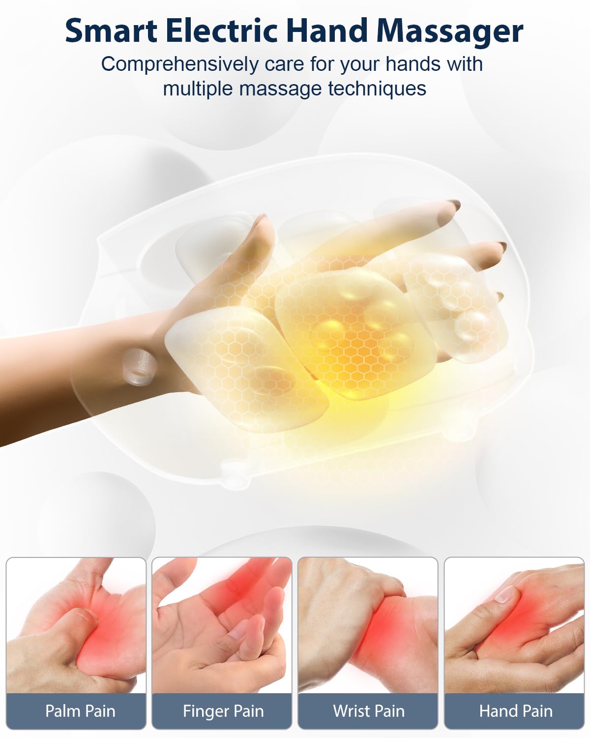 CINCOM Hand Massager - Cordless Hand Massager with Heat and Compression for Arthritis and Carpal Tunnel
