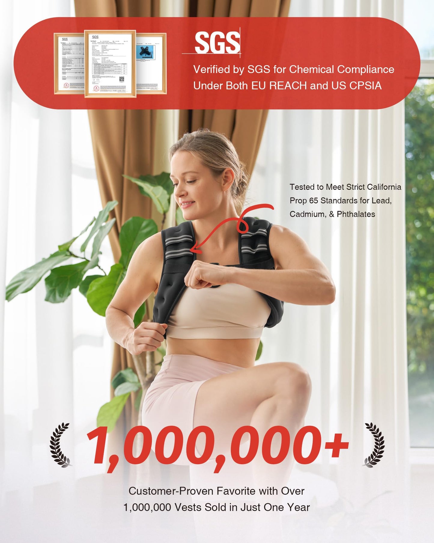 ZELUS Weighted Vest, 6lb/8lb/12lb/16lb/20lb/25lb/30lb Weight Vest with Reflective Stripe for Workout, Strength Training, Running, Fitness, Muscle Building, Weight Loss, Weightlifting, Black(12 lb)