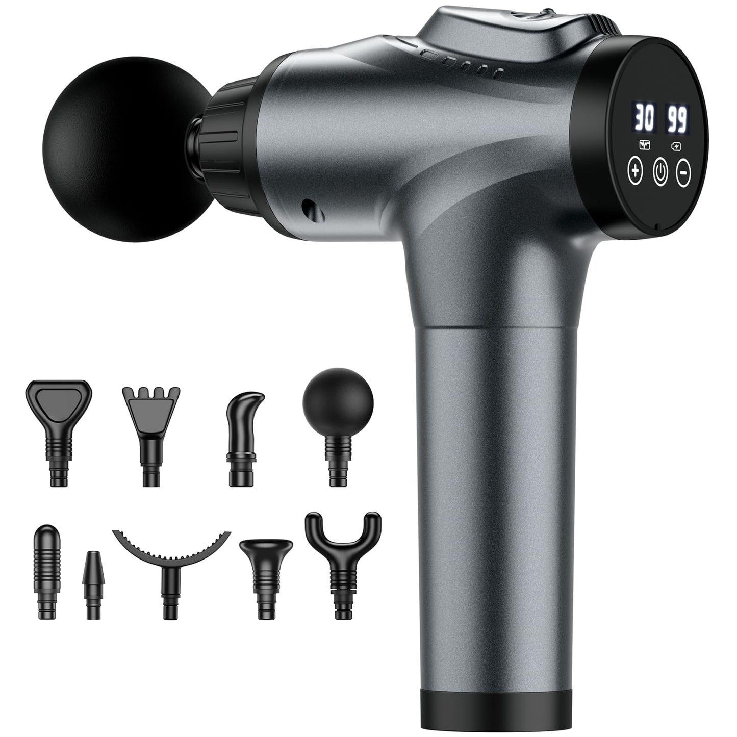 APHERMA Massage Gun, Muscle Massage Gun for Athletes Handheld Electric Deep Tissue Back Massager, Percussion Massage Device for Pain Relief with 30 Speed Levels 9 Heads