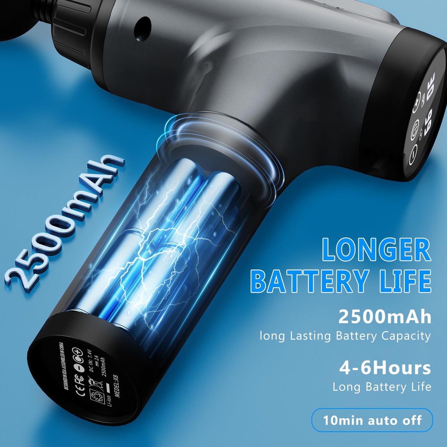 APHERMA Massage Gun, Muscle Massage Gun for Athletes Handheld Electric Deep Tissue Back Massager, Percussion Massage Device for Pain Relief with 30 Speed Levels 9 Heads