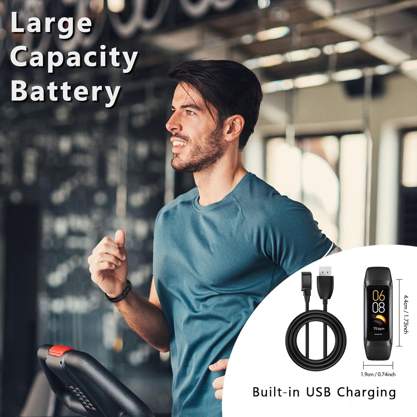 Fitness Tracker with Heart Rate/Blood Oxygen/Sleep Monitor, 20+ Sports Modes Smart Watches for Women/Men, Activity & Step Tracker Smart Watch for Android/iOS Phones (Dark Black)