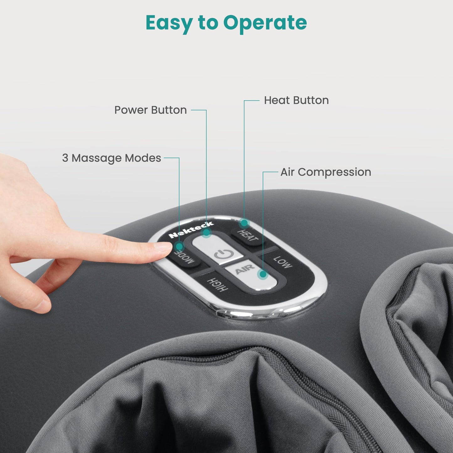 Nekteck Shiatsu Foot Massager with Heat [2026 Upgraded], Valentines Day Gifts for Him Her Relaxation Tools, FSA Eligible Deep Kneading Therapy Air Compression, HSA Feet Massage for Plantar Fasciitis