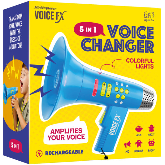 Mini Explorer Voice Changer for Kids for Kids - Voice Changing Device for Boys & Girls Ages 3-8+ Olds Birthday Gifts for 3, 4, 5, 7, 8 Year Old Boy - Toys Gift Ideas for Kid, Toddler