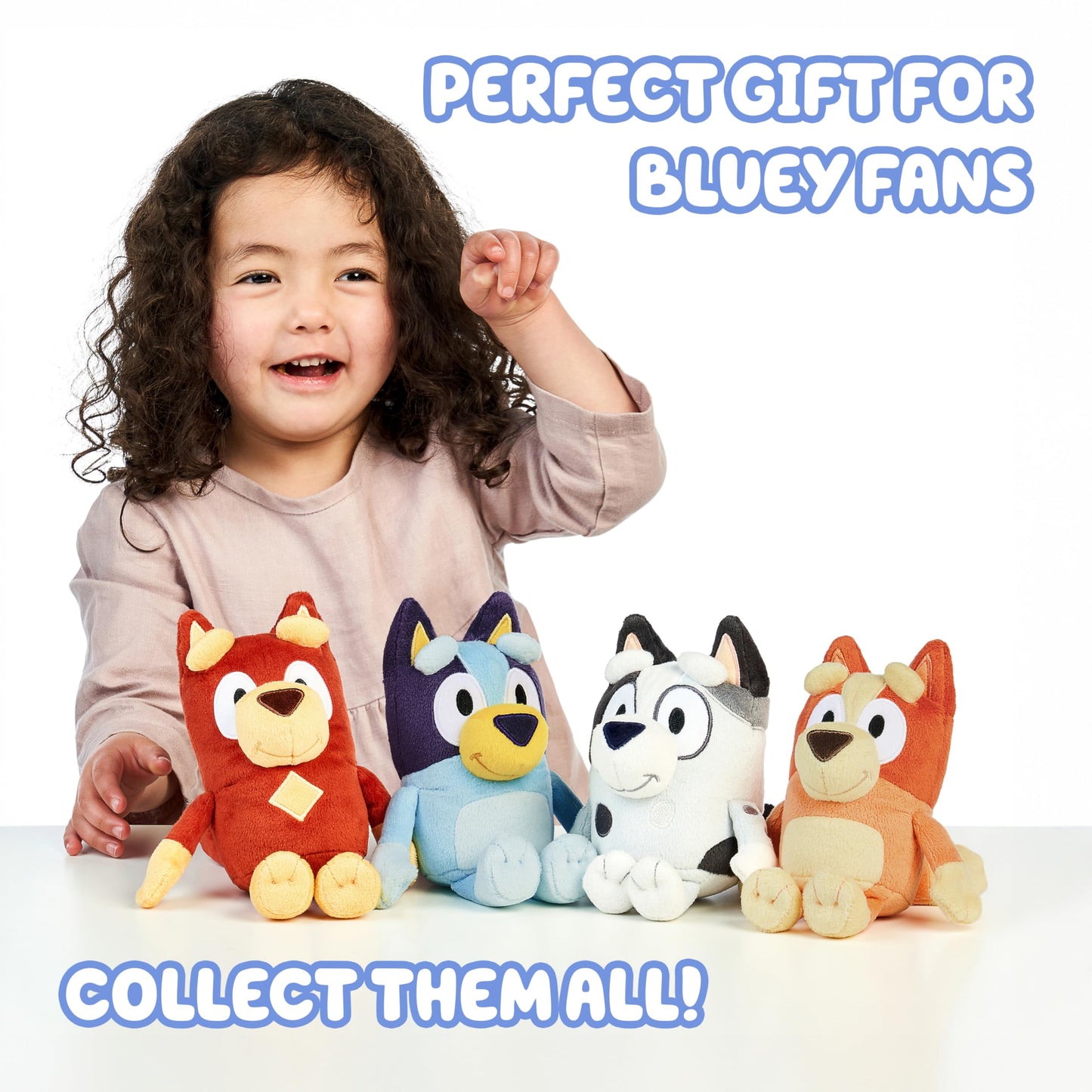 Bingo & Bluey Plush Toys Bundle – Exclusive 2-Pack Soft Toys, Deluxe Fabric, Embroidered Detail, Plush Characters for Show Time or Story Time