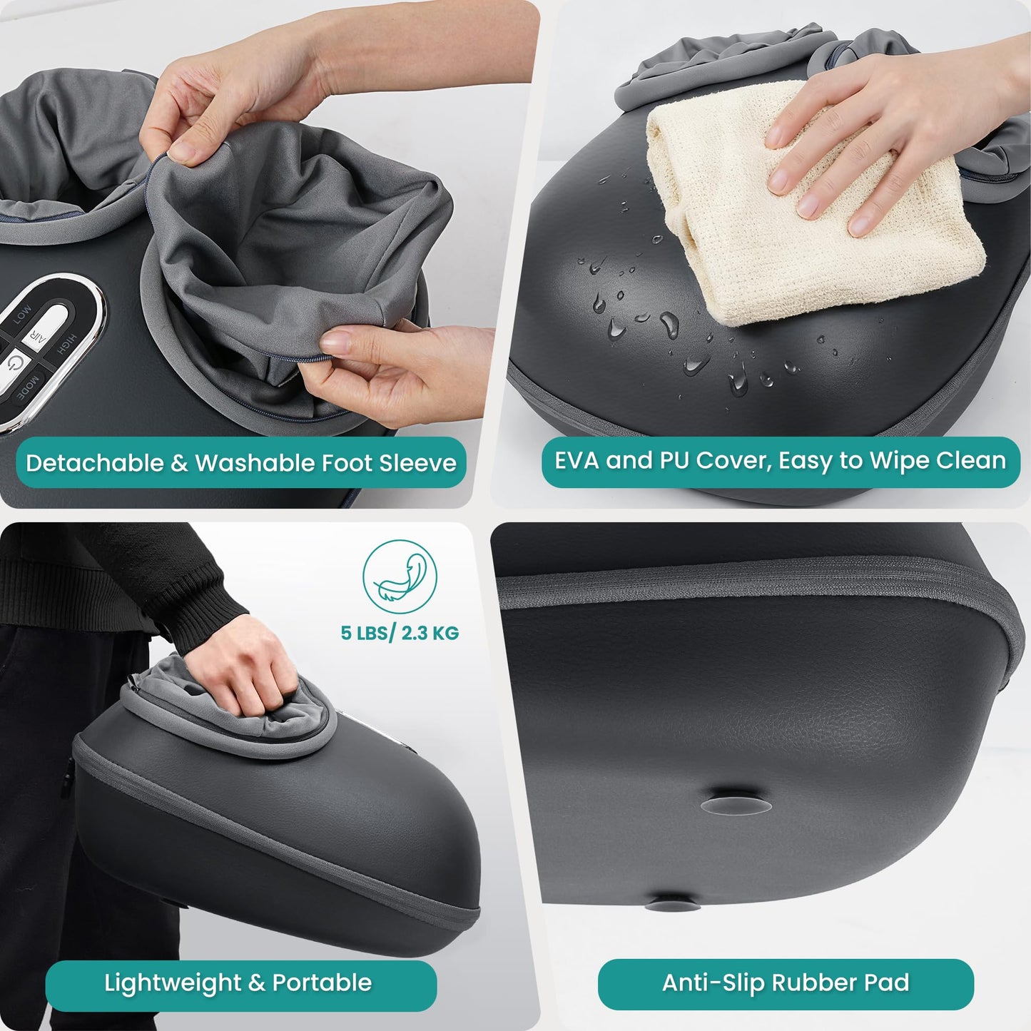 Nekteck Shiatsu Foot Massager with Heat [2026 Upgraded], Valentines Day Gifts for Him Her Relaxation Tools, FSA Eligible Deep Kneading Therapy Air Compression, HSA Feet Massage for Plantar Fasciitis