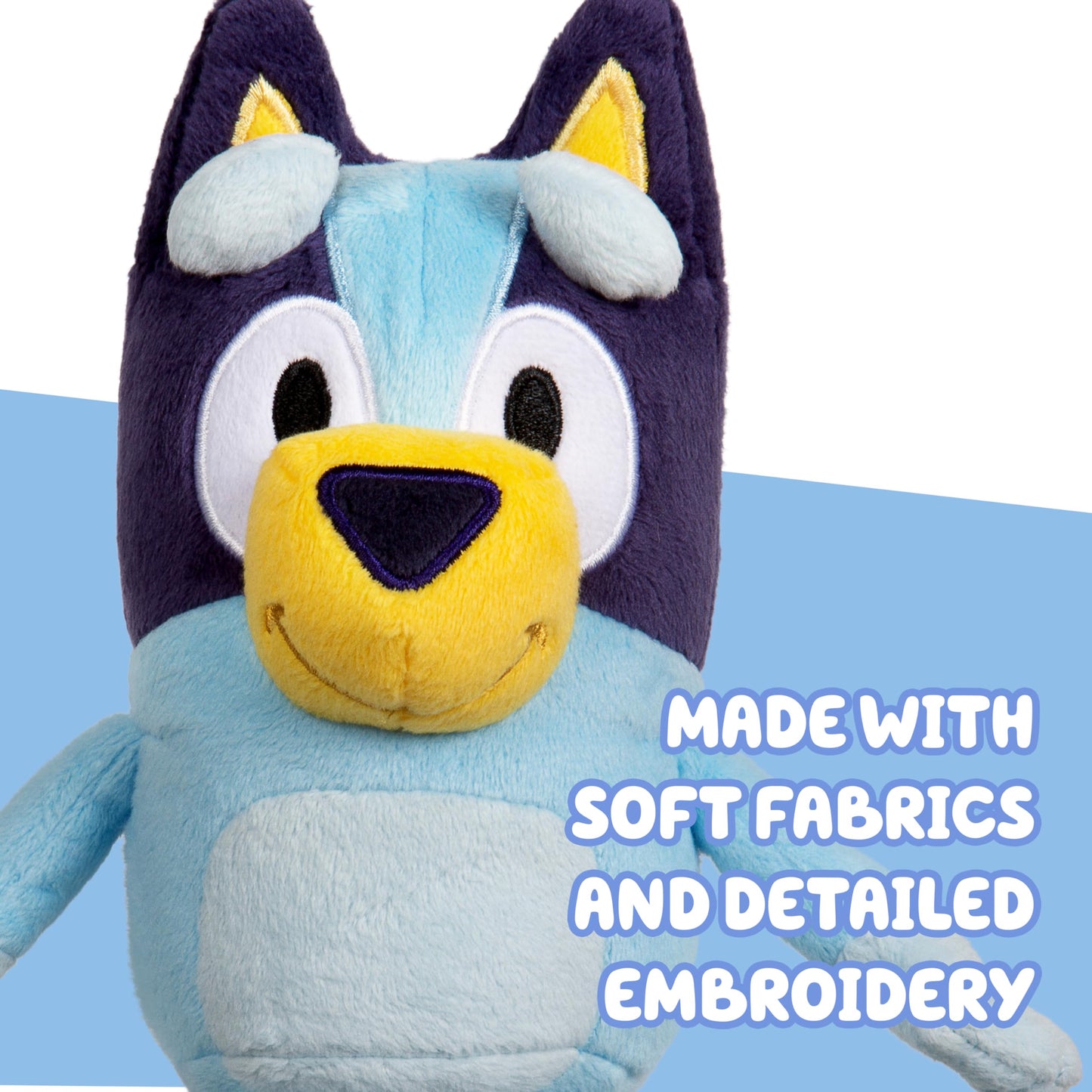 Bingo & Bluey Plush Toys Bundle – Exclusive 2-Pack Soft Toys, Deluxe Fabric, Embroidered Detail, Plush Characters for Show Time or Story Time