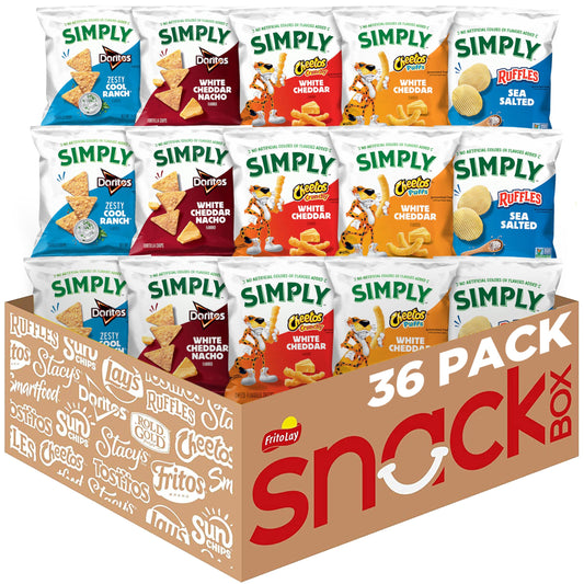 Simply Snacks Variety Pack, 0.875 Oz, 36 Count, Packaging May Vary